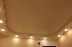 двухуровневые натяжные потолки